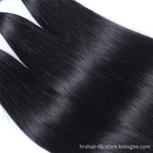 Wholesale 100% Unprocessed virgin cuticle aligned  brazilian hair bone straight human hair extensions.